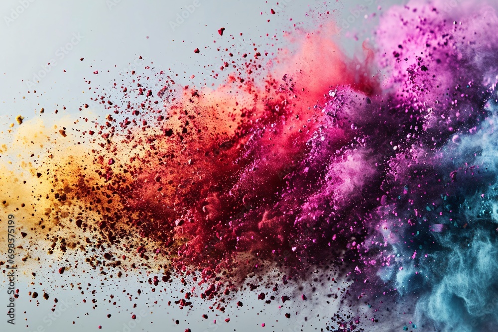 Colorful Paint Dust in the Air