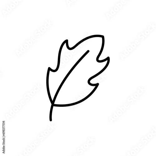 Leaf outline icons, nature minimalist vector illustration ,simple transparent graphic element .Isolated on white background © Upnowgraphic Studio