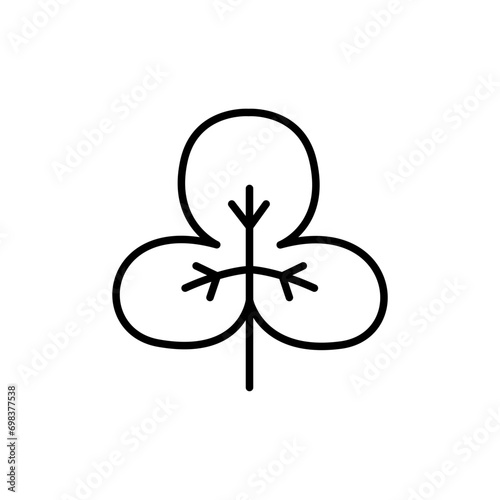 Clover leaf outline icons, nature minimalist vector illustration ,simple transparent graphic element .Isolated on white background