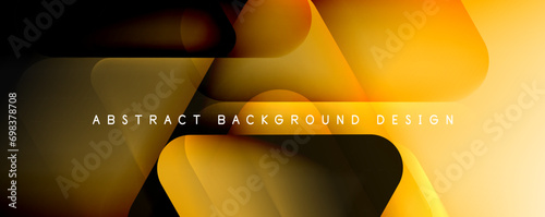 Shadow and Light Triangle Background. Dynamic Geometric Template. Glass Transparent Triangles
