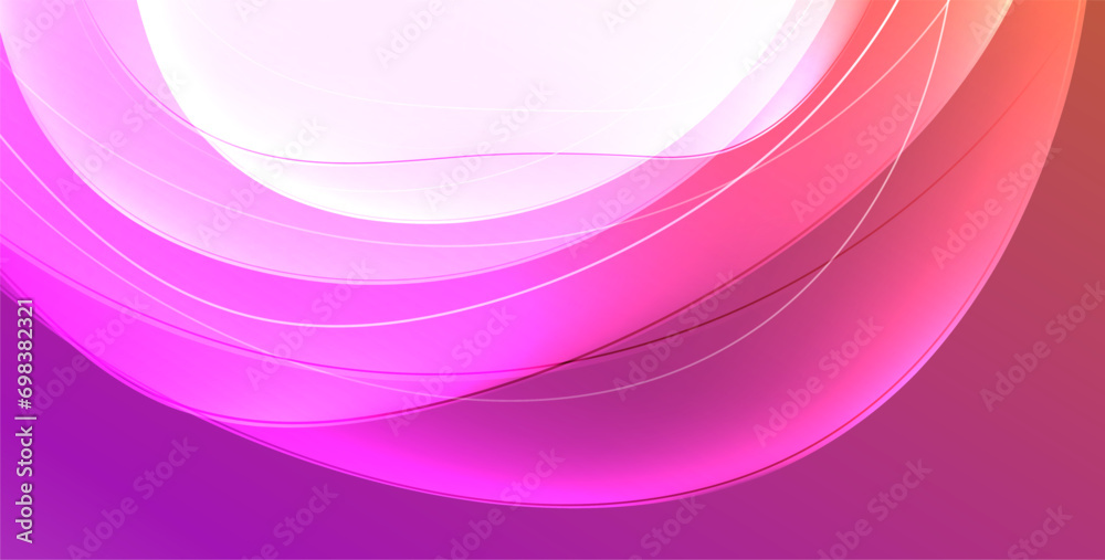Colorful transparent flowing fluid shapes with glow effect geometric background. Wavy lines round forms. Vector illustration For Wallpaper, Banner, Background, Card, Book Illustration, landing page