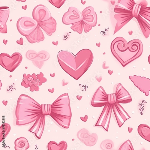 Cute Seamless pattern gift wrapping paper background.