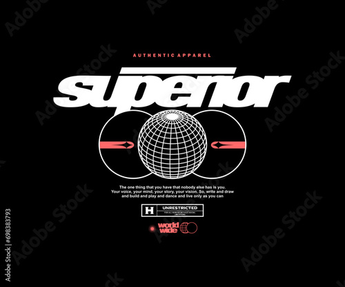 futuristic t shirt design, vector graphic, typographic poster or tshirts street wear and Urban style