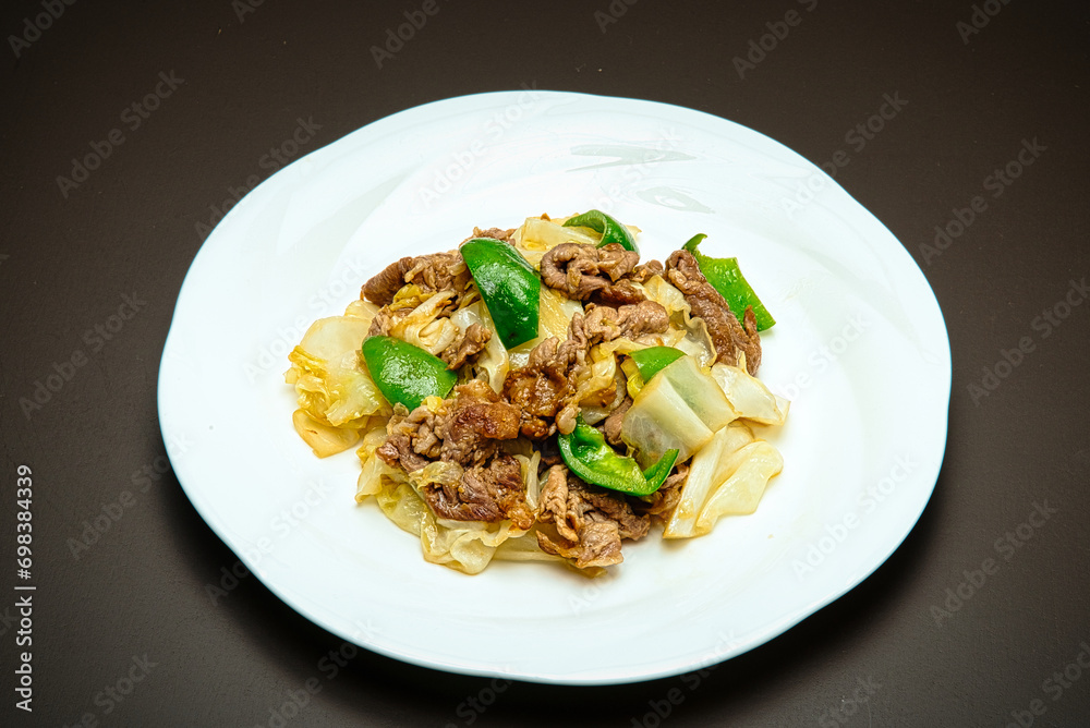 夕食用に作った野菜たっぷりの回鍋肉