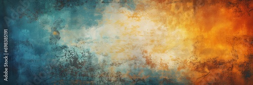 Summer Grunge Background Texture with Empty Copy Space for Text created with Generative AI Technology