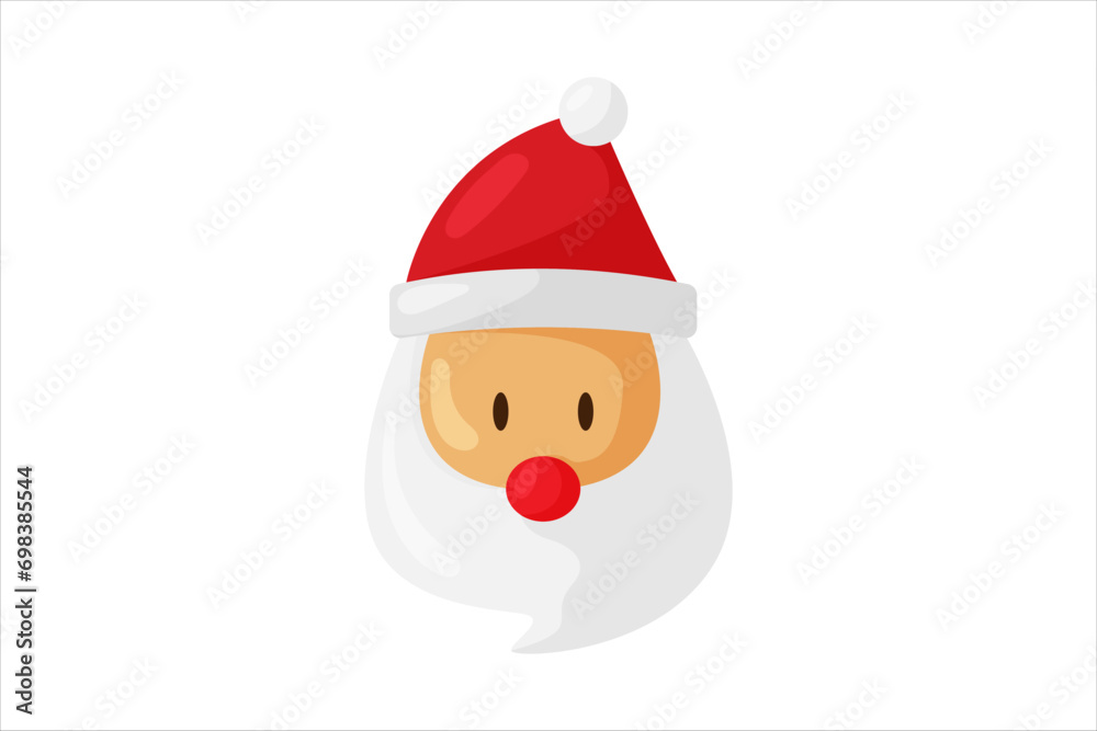 Cute Santa Head Christmas Sticker Cute Santa Head Christmas Sticker