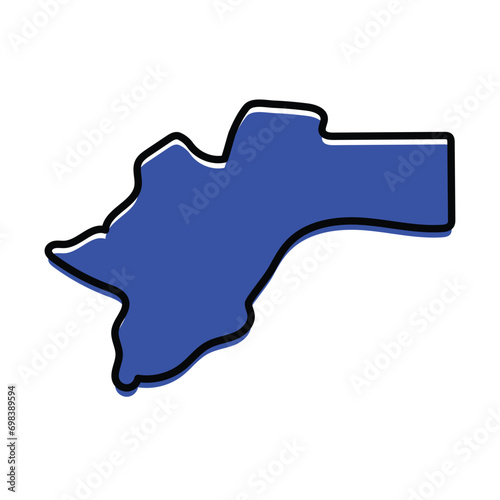 Otjozondjupa region of the Namibia vector map design.