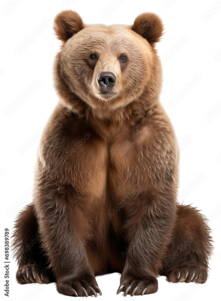 Fototapeta premium brown bear isolated on white background