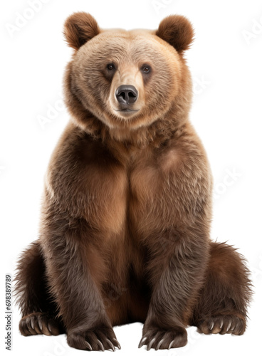 brown bear isolated on white background
