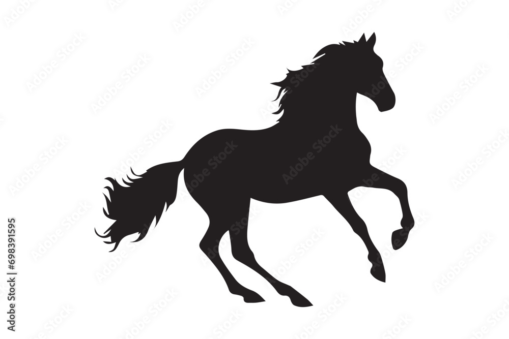 Vector pony horse silhouette Vector pony horse silhouette