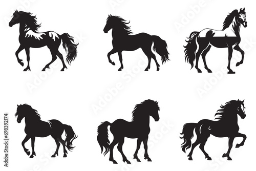 Vector pony horse silhouette © Rokeyadesigner