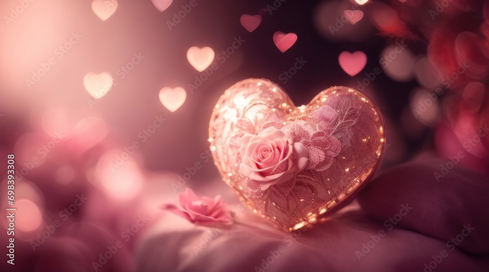 Valentine's Day background with hearts and roses, Valentine background, Valentine wallpaper Valentine's Day background with hearts and roses, Valentine background, Valentine wallpaper
