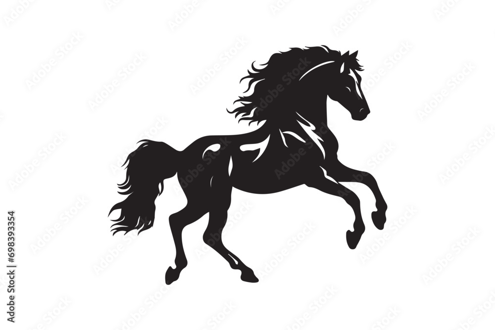 Obraz premium Vector pony horse silhouette