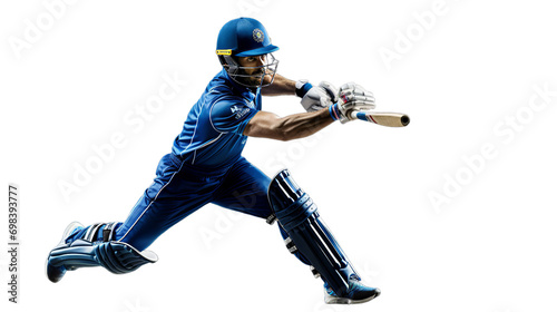 Indian batsman celebrating winning a tough,Isolated on transparent PNG background, Generative ai photo