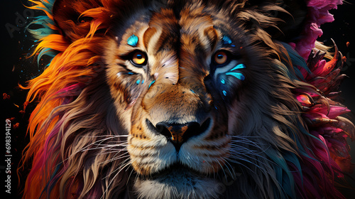 Portrait of beautiful Lion.