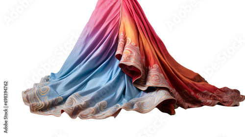 Digital art of a Salwar Kameez textured,Isolated on transparent PNG background, Generative ai photo