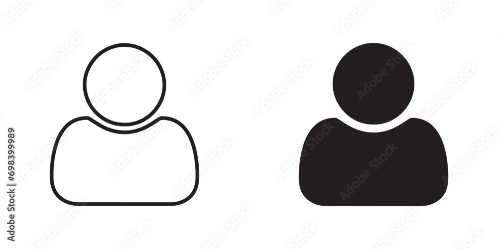 User icon vector. Profile symbol in trendy flat style. Profile vector icon illustration isolated on white background User icon vector. Profile symbol in trendy flat style. Profile vector icon illustration isolated on white background