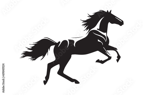 Fototapeta Naklejka Na Ścianę i Meble -  Vector pony horse silhouette