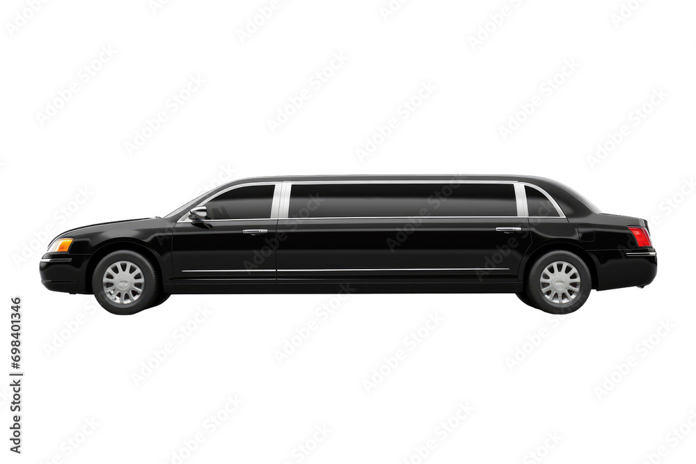 Elegant Limousine Illustration Isolated on Transparent Background