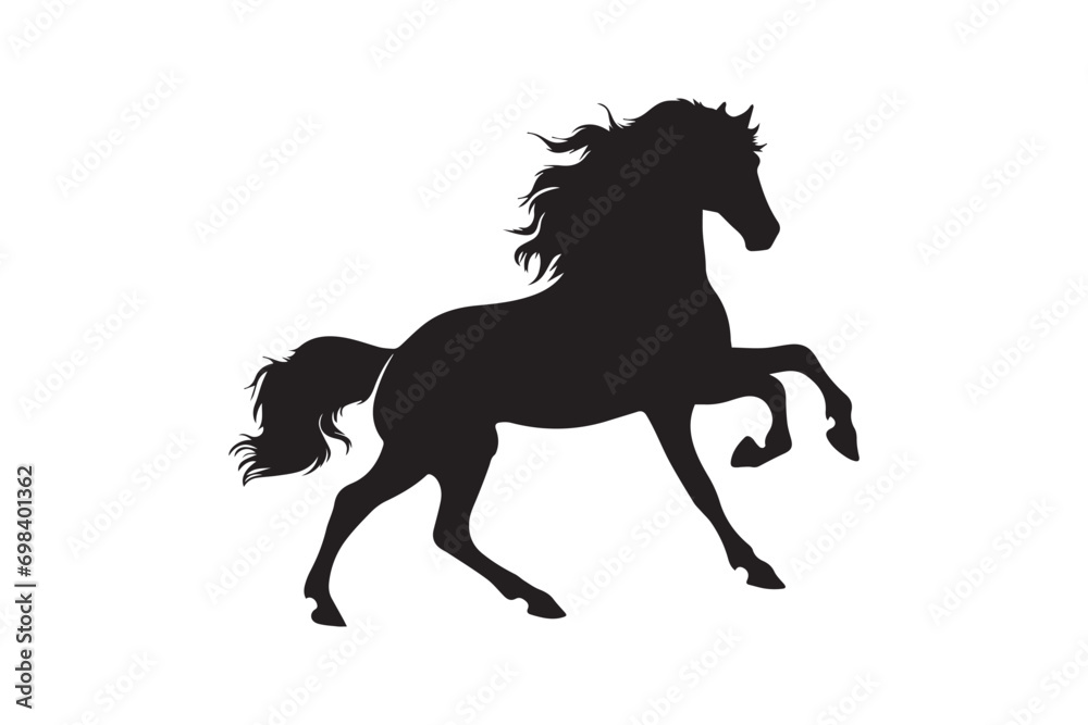 Obraz premium Vector pony horse silhouette