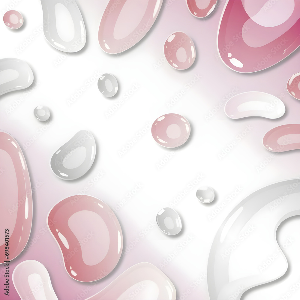 The background is clear white, blue-pink, shiny, with little patterns highlighted in white. The background is clear white, blue-pink, shiny, with little patterns highlighted in white.