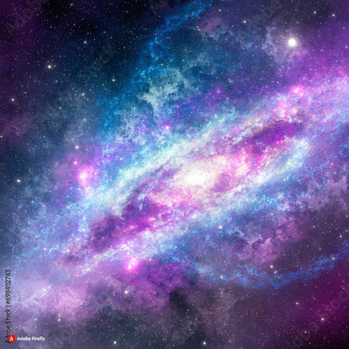 Galaxy art purple blue
