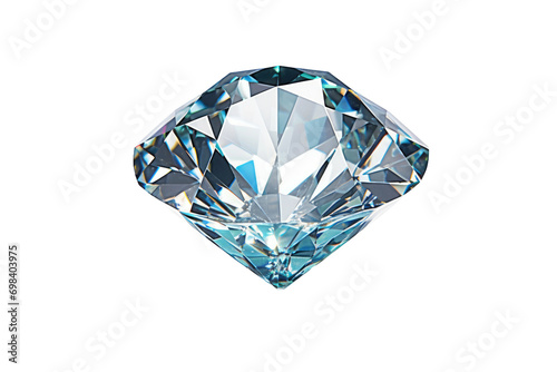 Shimmering Diamond Isolated on Transparent Background