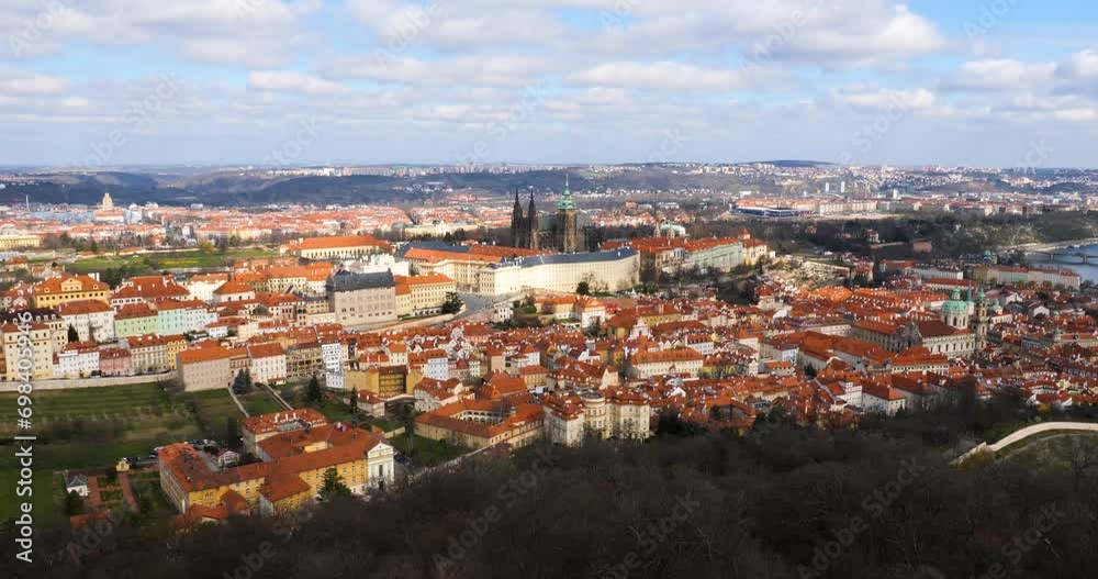 Prague Castle and Gothic St. Vitus Cathedral panoramic view. Prague, Czech Republic Prague Castle and Gothic St. Vitus Cathedral panoramic view. Prague, Czech Republic