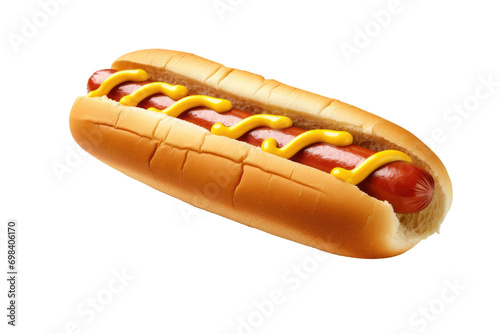 Traditional Classic Hot Dog Delight Isolated on Transparent Background
