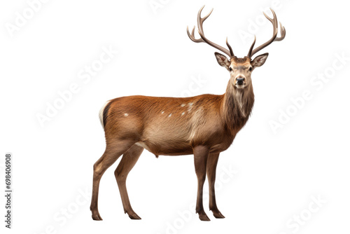 Stag in Nature: Deer Silhouette Isolated on Transparent Background