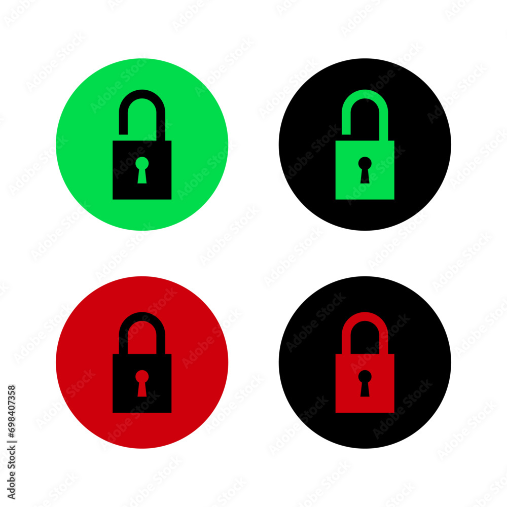 padlock vector icon set isolated on white background padlock vector icon set isolated on white background