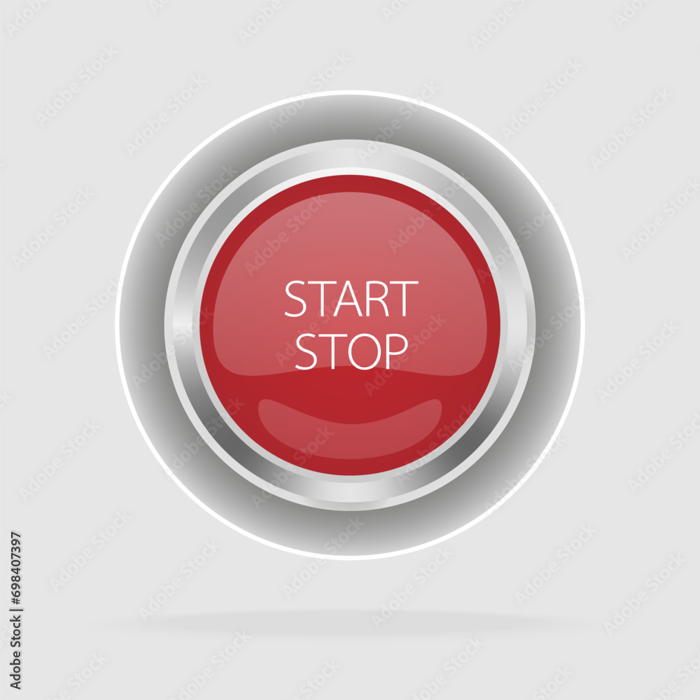 Power Switch icons vector buttons. START STOP button. Power Switch icons vector buttons. START STOP button.