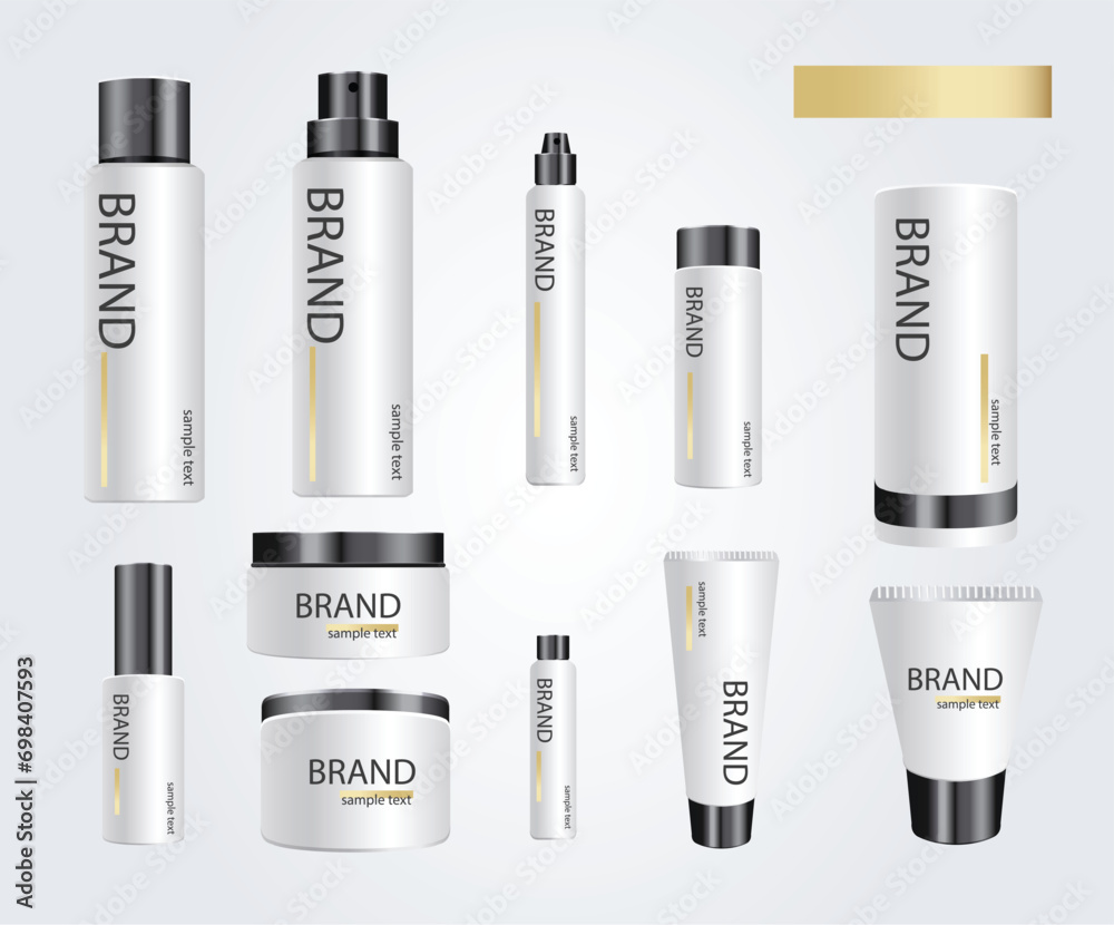 Cosmetics Packaging Template elegant modern realistic