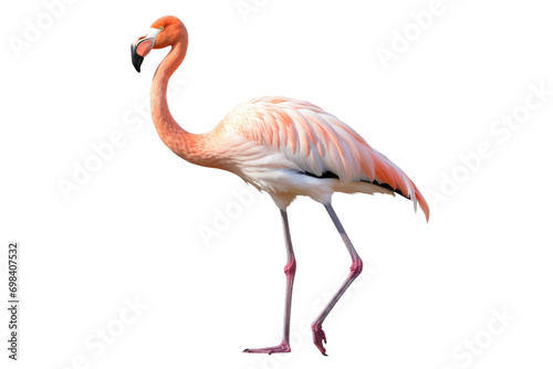 Tropical Bird Beauty: Flamingo Isolated on Transparent Background