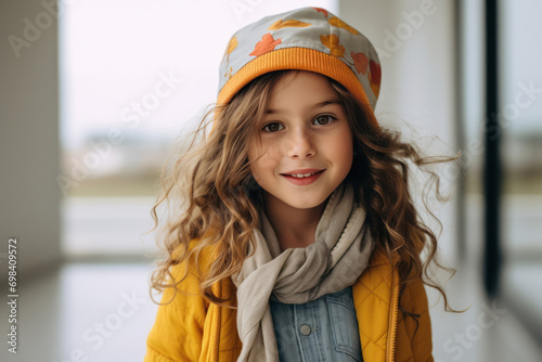 cute little girl wearing warm wear