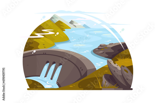 Dam Amidst Nature