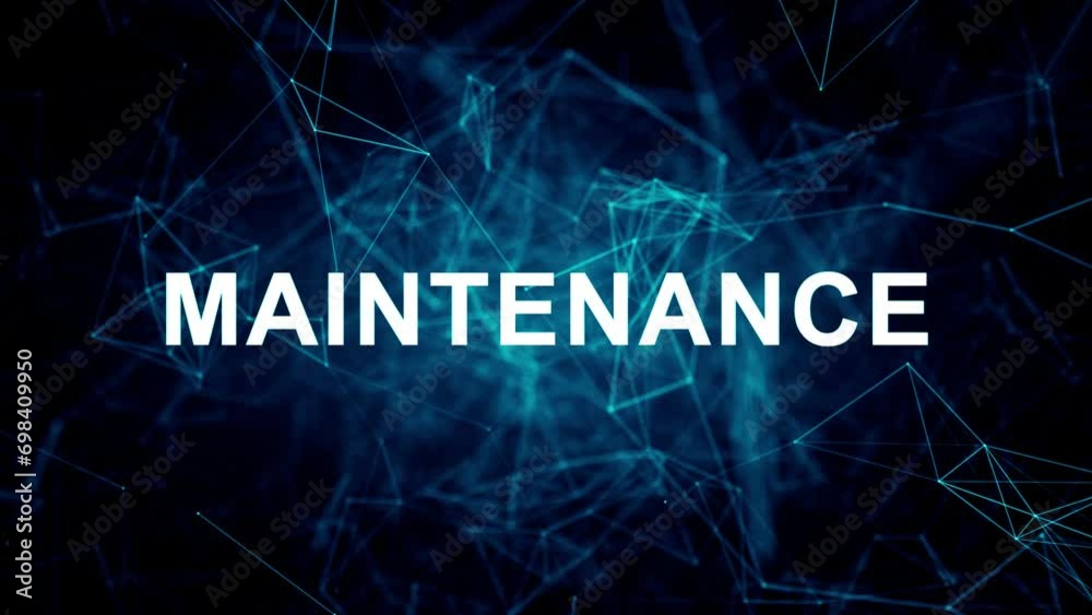 Animated futuristic texts about Plumbing Maintenance, plumbing and maintenance services