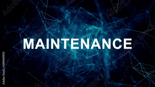 Animated futuristic texts about Plumbing Maintenance, plumbing and maintenance services
