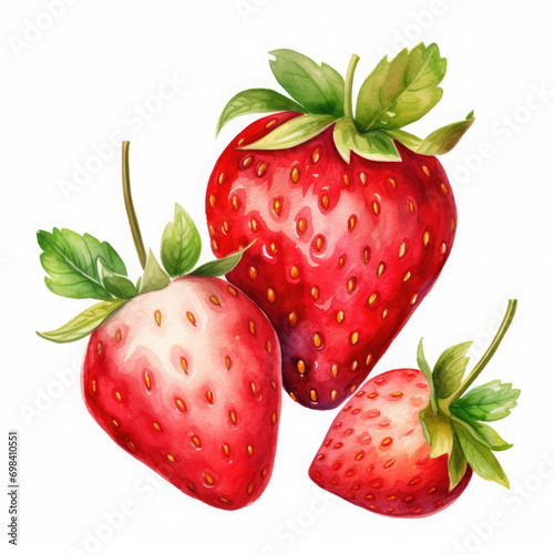 Strawberry Illustration  Generative Ai