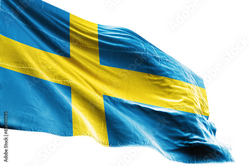 Swedish flag on a transparent background. photo