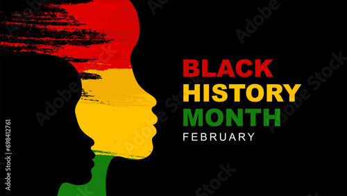 Vector illustration of Black History Month which is celebrated every year in February. Black History Month is an annual observance originating in the United States