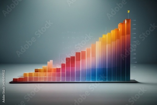 Data Visualization with Colorful 3D Bar Graph and Scale,
Achieving Growth with Colorful 3D Bar Graph and Flag,
Colorful 3D Bar Graph with Numerical Scale and Achievement Flag