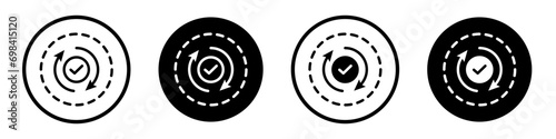 Consistency icon set. constant repeat vector symbol in filled and outlined style. photo