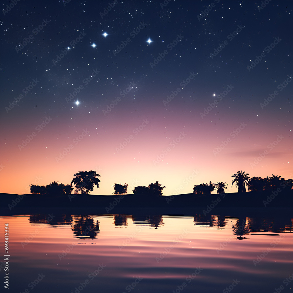 sunset in the night summer starry sky against the background of nature sunset in the night summer starry sky against the background of nature