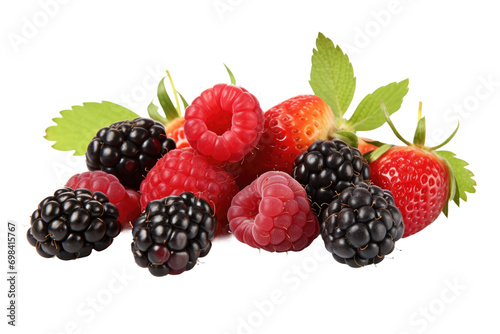 Juicy Berries Isolated On Transparent Background
