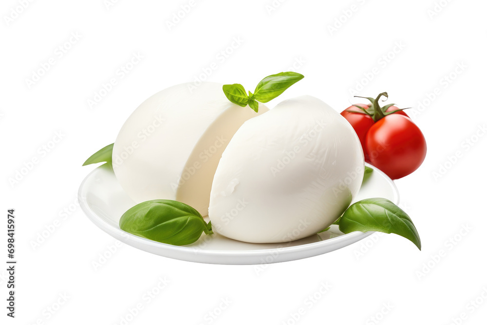 Mozzarella Cheese Delight Isolated On Transparent Background