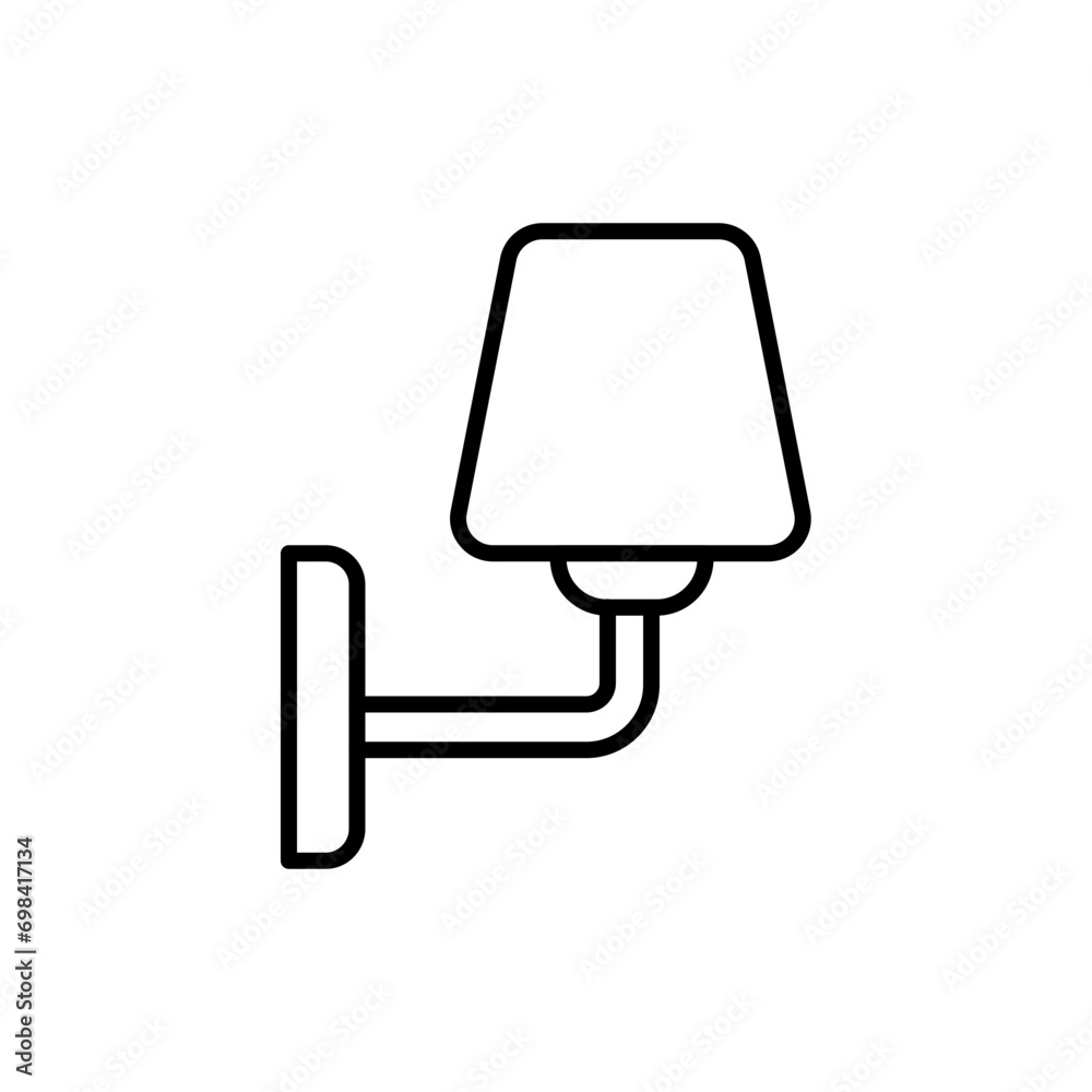 Wall lamp outline icons, minimalist vector illustration ,simple transparent graphic element .Isolated on white background Wall lamp outline icons, minimalist vector illustration ,simple transparent graphic element .Isolated on white background
