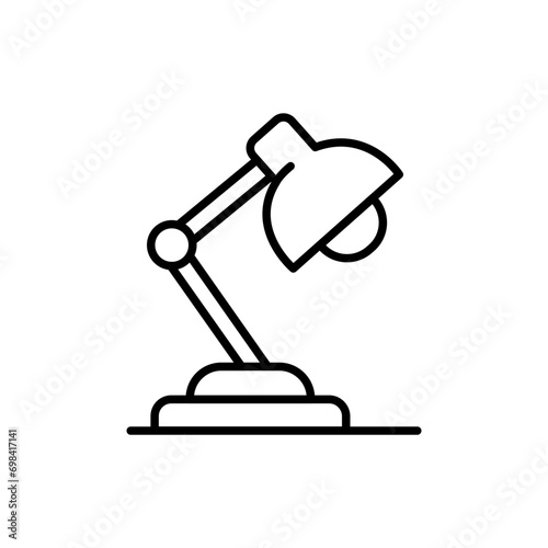 Study lamp outline icons, minimalist vector illustration ,simple transparent graphic element .Isolated on white background