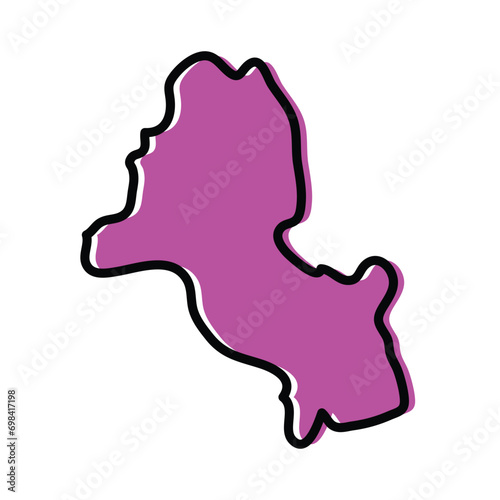 Malanje province of Angola vector map design photo