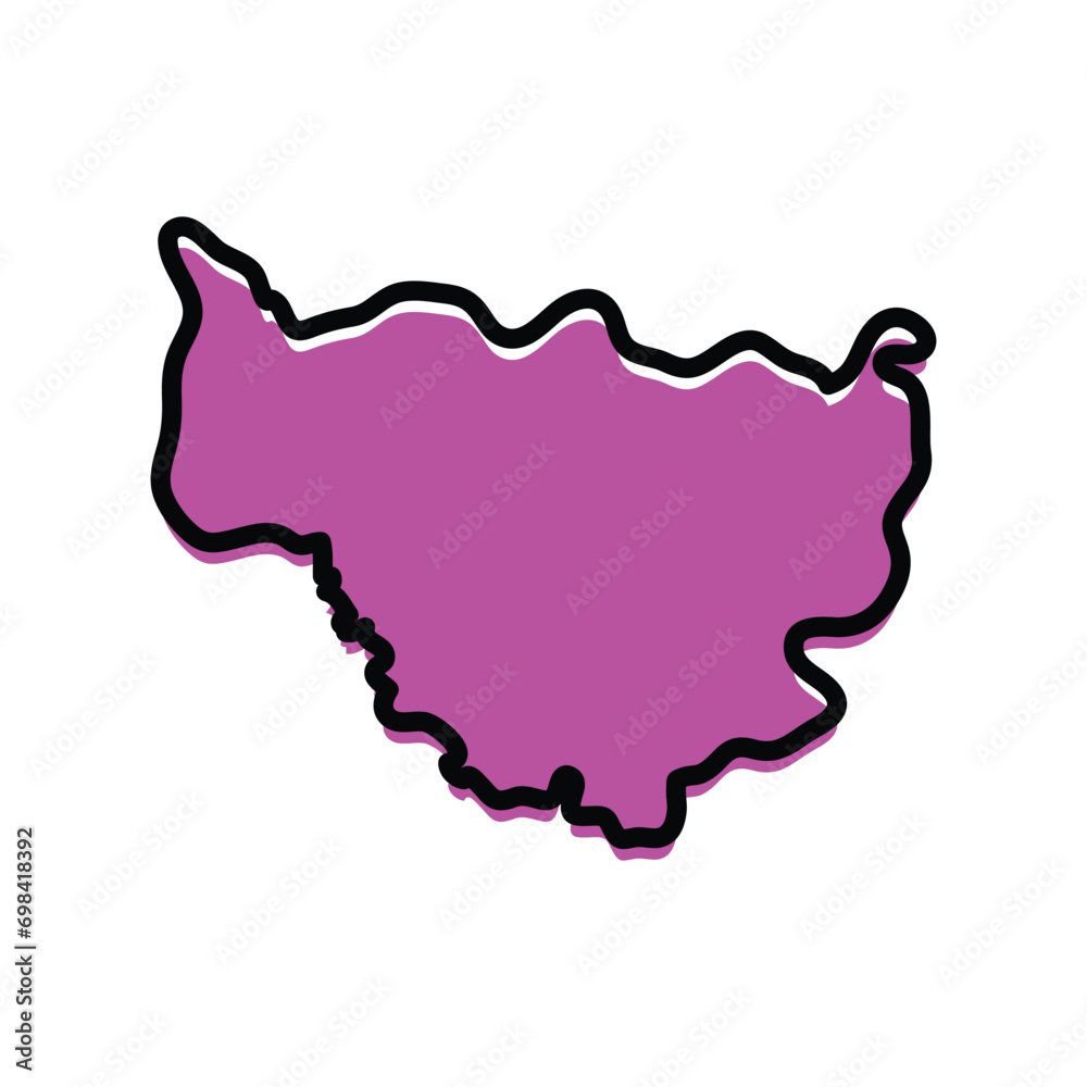 Cascades administrative region of Burkina Faso vector map Cascades administrative region of Burkina Faso vector map